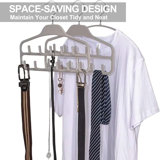 FairyHaus Belt Hanger Organizer 2 Pack, Non Slip Tie Rack Holder, Durable - Image 6