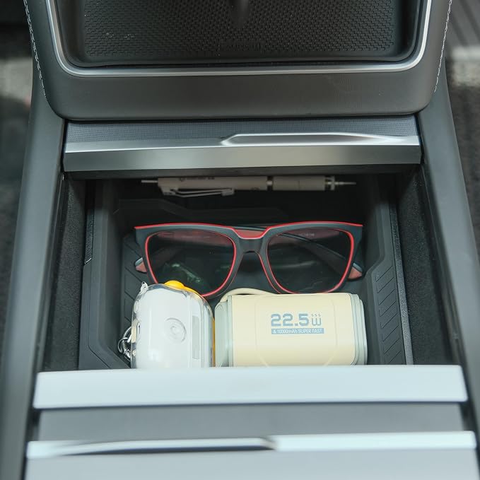 Center Console Organizer for 2025 2026 Tesla Model Y Juniper – 3PCS Hidden - Image 4