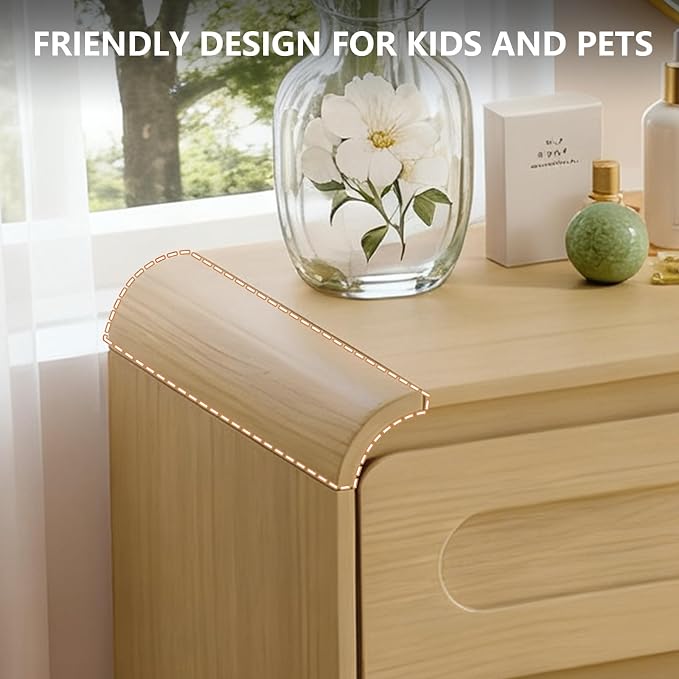 Wood Dresser, Modern 6 Drawers Dressers & Chest of Drawers - Image 5