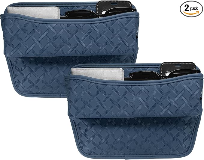 HARFINGTON 2pcs Car Seat Gap Filler Organizer 11.5 x 8 x 2.1 Inch Leather by HARFINGTON