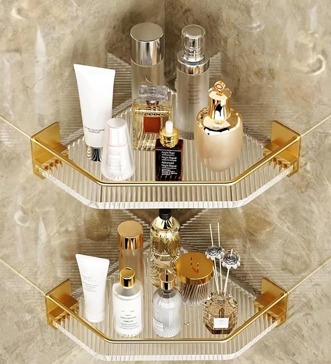 EVERZONE Shower Corner Caddy, 2 Pack 12" Brushed 304 Stainless Steel Organizer by Unknown