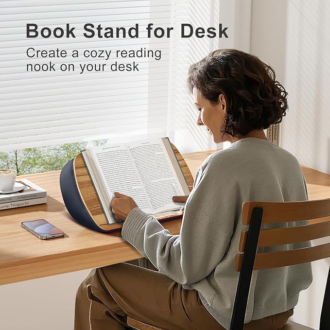 Lap Beanbag Book Stand for Hands Free Reading Comfortable Reading Pillow Stand - Image 3