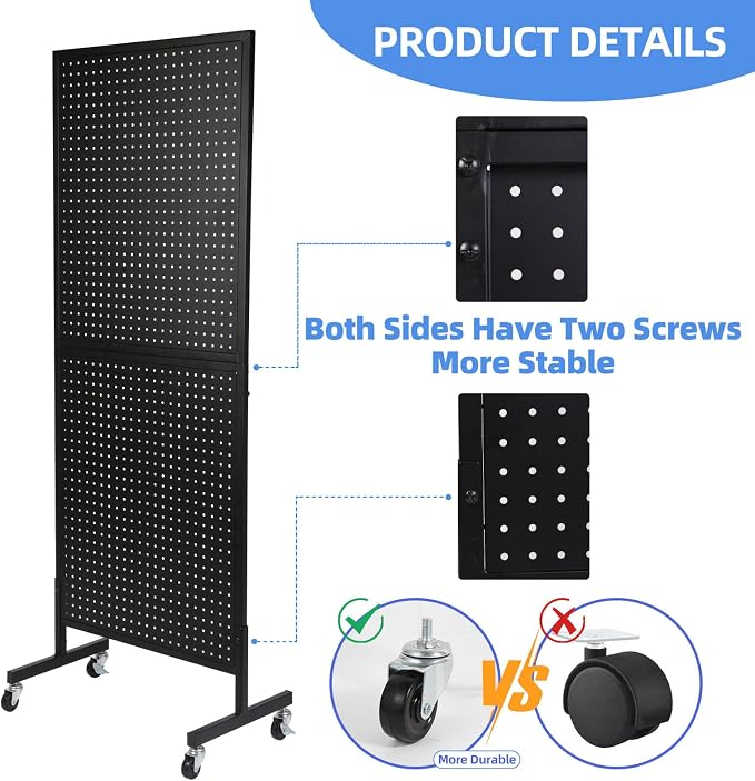 2'x 5' Standing Pegboard Display - Image 6