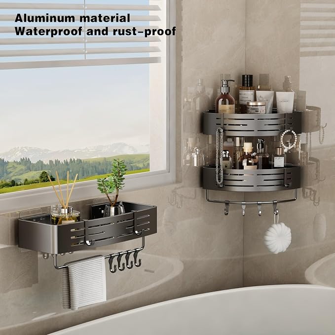 VOLPONE Shower Caddy No Drilling Shower Shelves - Image 2