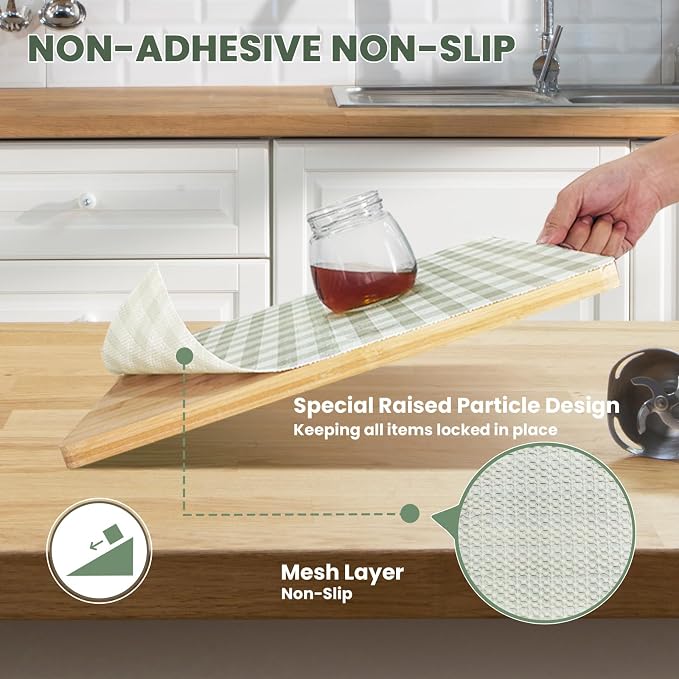 Drawer Liner and Shelf Liner for Kitchen Cabinet Liner Non-Adhesive Non-Slip - Image 2