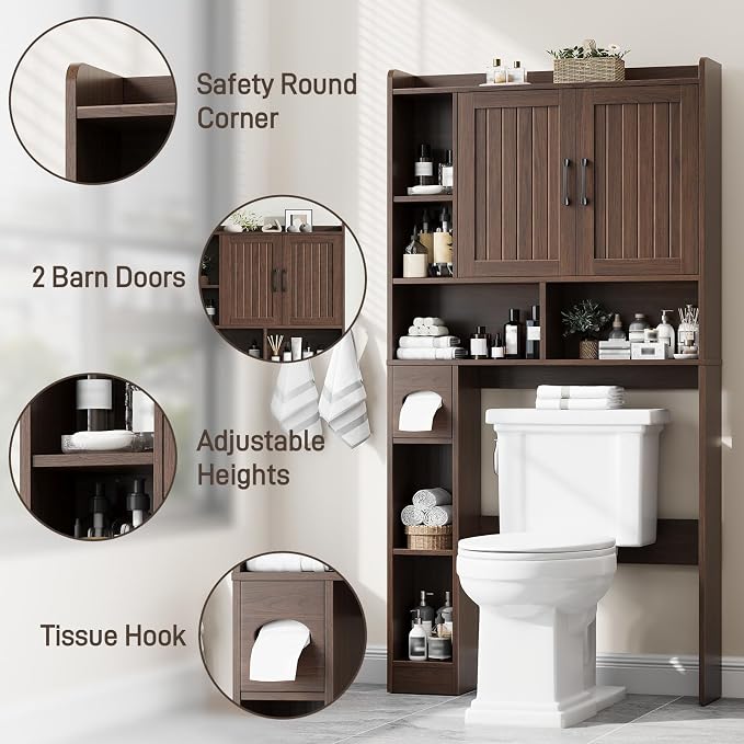 Over The Toilet Storage Cabinet, Farmhouse Storage Cabinet Over Toilet - Image 3