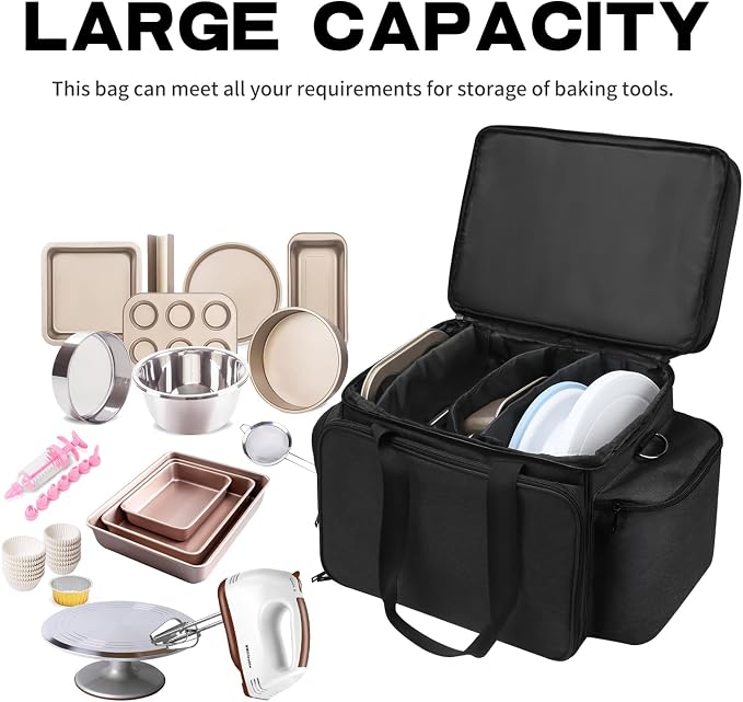 Baking Supplies Storage Bag for Bakers/Pastry Chefs, Cake Decorating Tool Caddy - Image 7