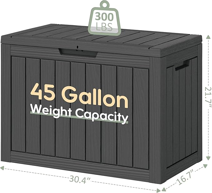 Outdoor Storage Box, Resin Deck Boxes Indoor and outdoor, Waterproof Storage - Image 3