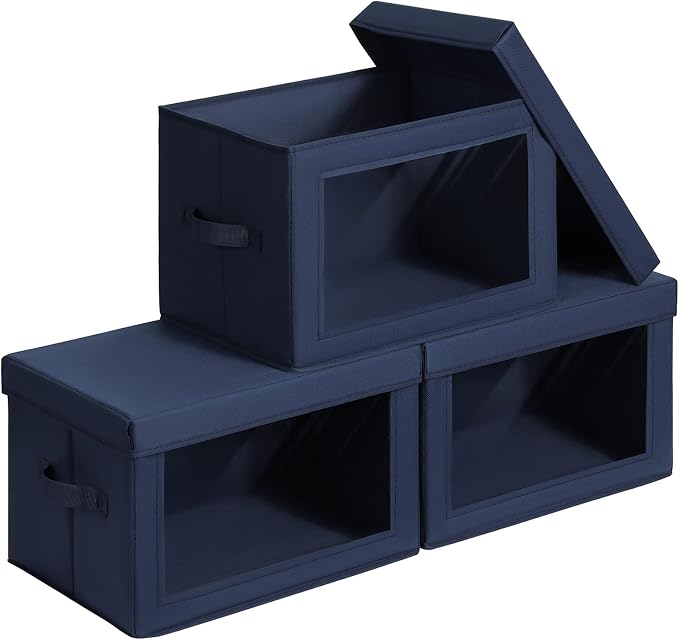 Stackable Storage Bins with Lids by Homsorout