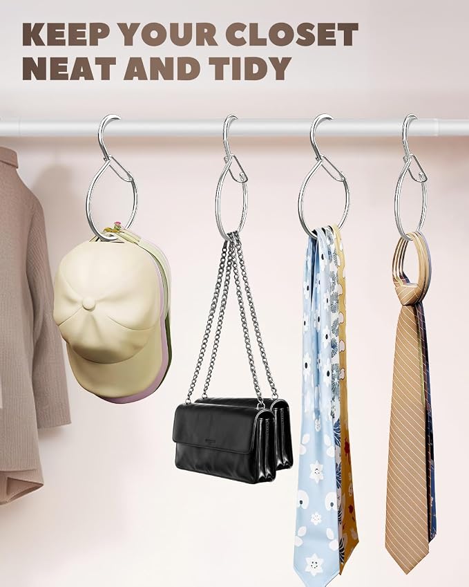 4 Pack Belt Hanger, Tie Hanger & Belt Organizer, Waterproof Belt Hanger - Image 5