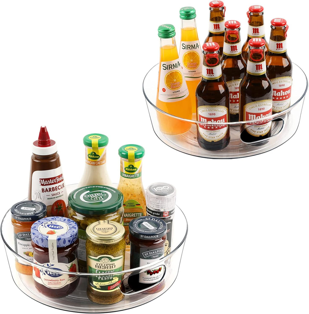 Guzon 2 Pack Lazy Susan Turntable, 11.5" Rotating Organizer with
