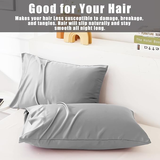 TELUS Pillow Cases Standard Size 2 Pack, Bamboo Rayon Cooling Pillowcases - Image 7