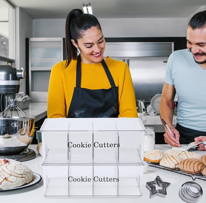 2 Pack Cookie Cutter Tool Storage Box, Cake Decorating Supplies Storage - Image 6