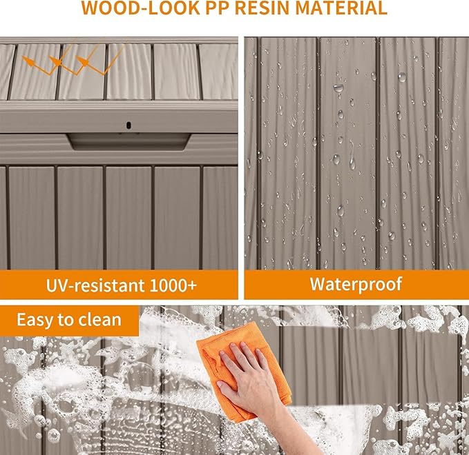 45 Gallon Deck Box, Resin Outdoor Storage Box - Image 3