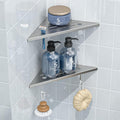 DAYONE 10" Corner Shower Shelf Brushed Nickel, 304 Stainless Steel Slot Design by DAYONE