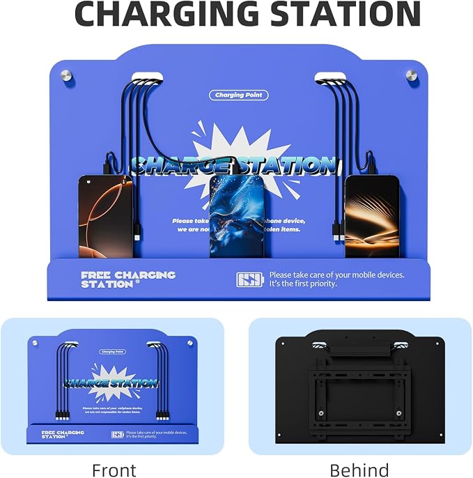 8-Port Wall Mounted Charging Station - Image 2