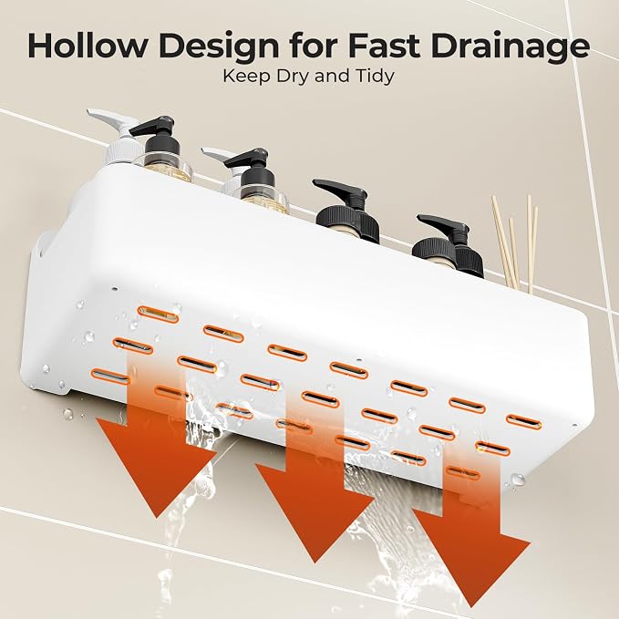 Orimade Shower Caddy 4-Pack, No-Drill Adhesive Shelves - Image 5