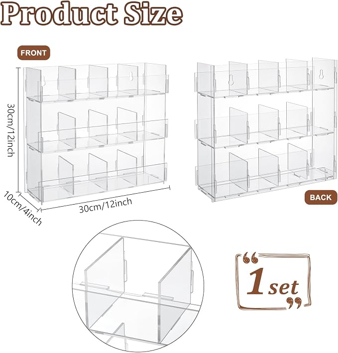 Acrylic Tea Bag Organizer 3 Tier Clear Tea Bag Holder & Storage Rack Display - Image 3