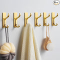pickpiff Adhesive Wall Hooks for Hanging Towels: Brushed Gold Stainless Steel by pickpiff