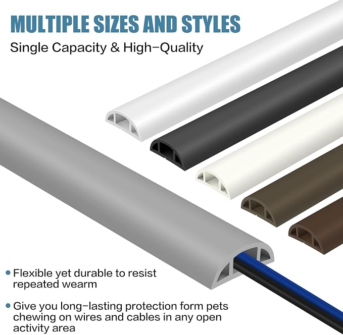Floor Cord Covers for Wires 3.3FT Cable Hider Wire Cover Self Adhesive Cord - Image 6