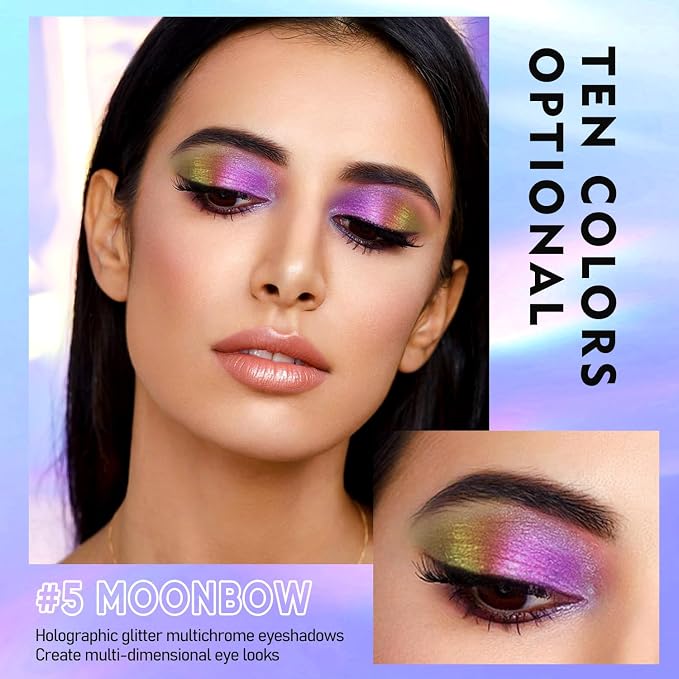 MAKI YIKA 3Pc Glitter Eyeshadow Liquid Multichrome Eyeshadows Long Lasting - Image 3