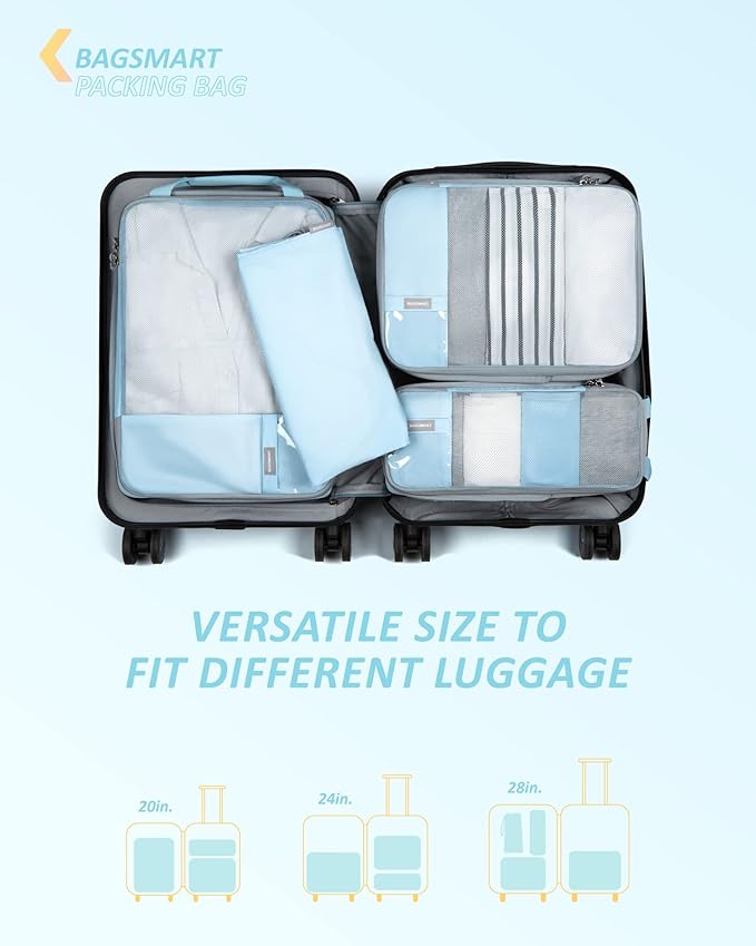 BAGSMART 6 Set /4 Set/2 Set Compression Packing Cubes - Image 3
