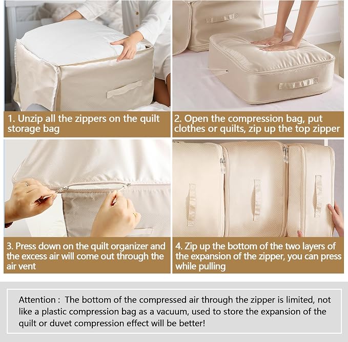 2 Pack Space Saving Comforter Storage Bag - Image 6