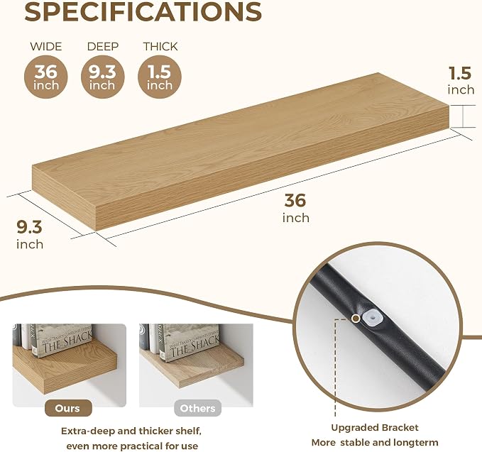 Dreamland 36 Inches Floating Shelves - Image 3