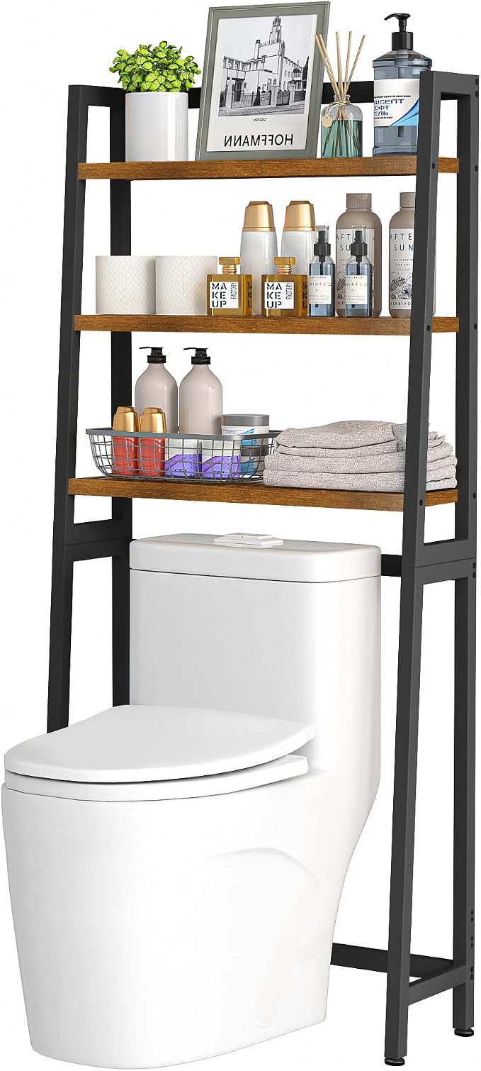 VASMIA Over The Toilet Storage Shelf, 3-Tier Bathroom Organizer Over Toilet by VASMIA