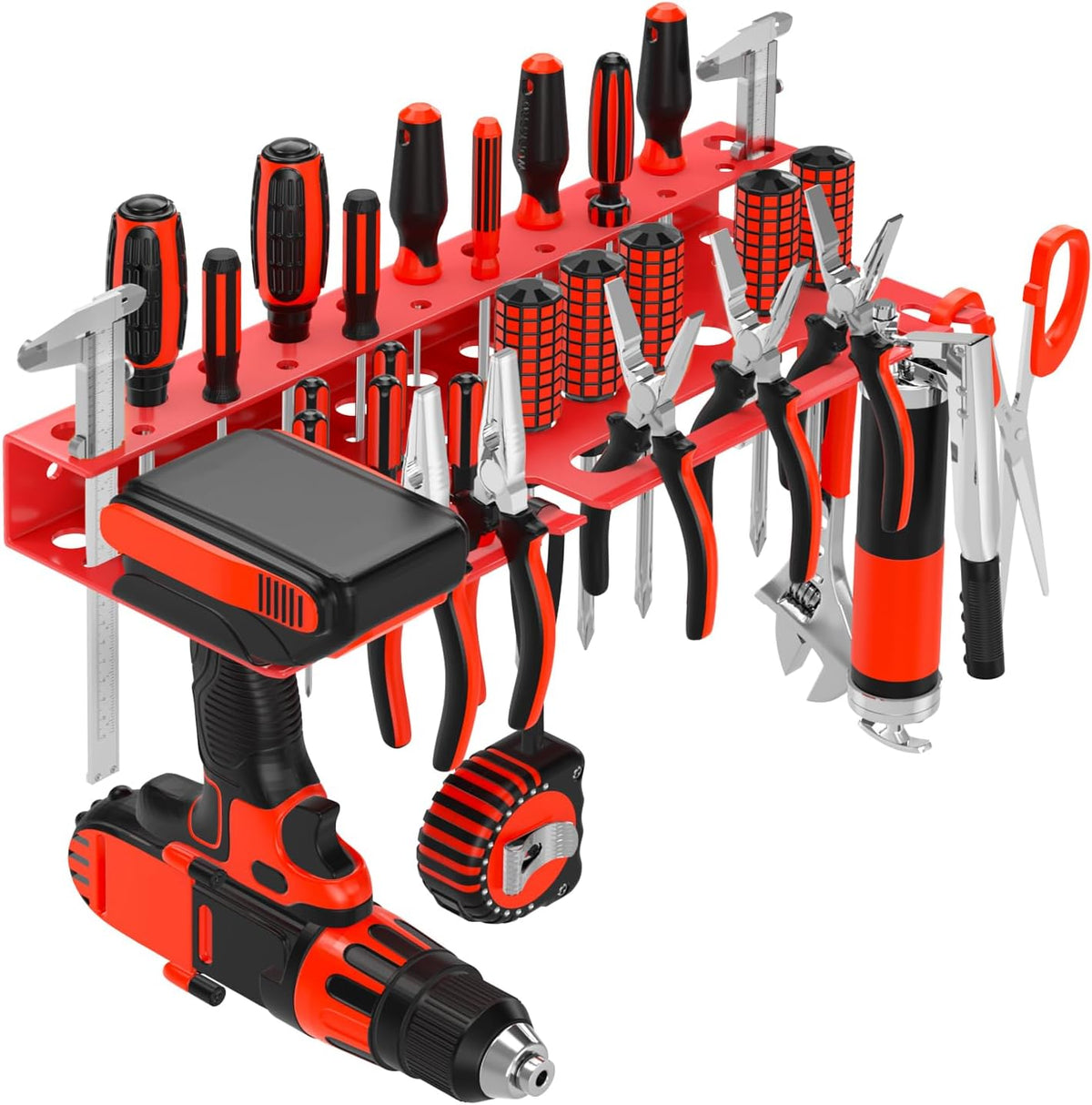 Metal Screwdriver Organizer, Wall Mount Plier Organizer Hammer Holder