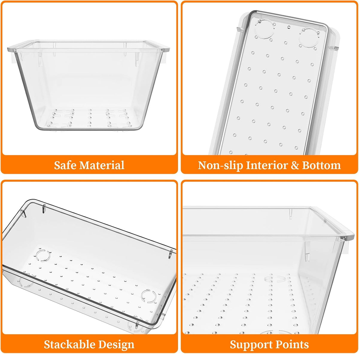 32 PCS Drawer Organizer Set, Vanity Organizer Trays and Storage Bins