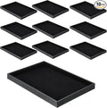 Quelay 10 Pcs Velvet Stackable Jewelry Tray Showcase Display, Jewelry Organizer by Unknown
