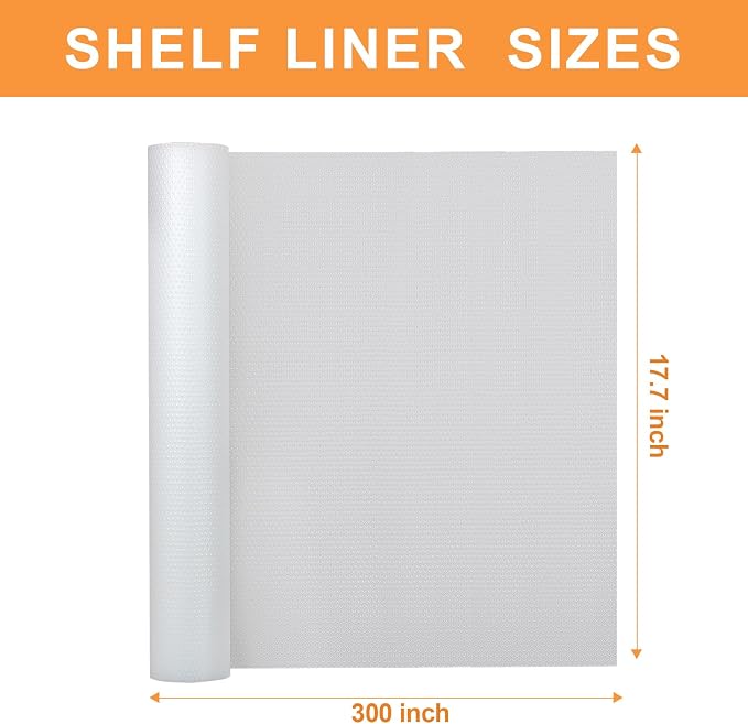 Clear Shelf Liners for Kitchen Cabinets: 17.7 Inch Wide Waterproof Drawer Liner - Image 9