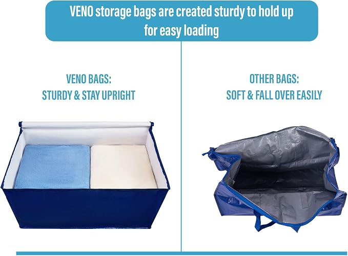 VENO 6 Pack Moving Bags and Large Christmas Decoration Storage Bins - Image 6