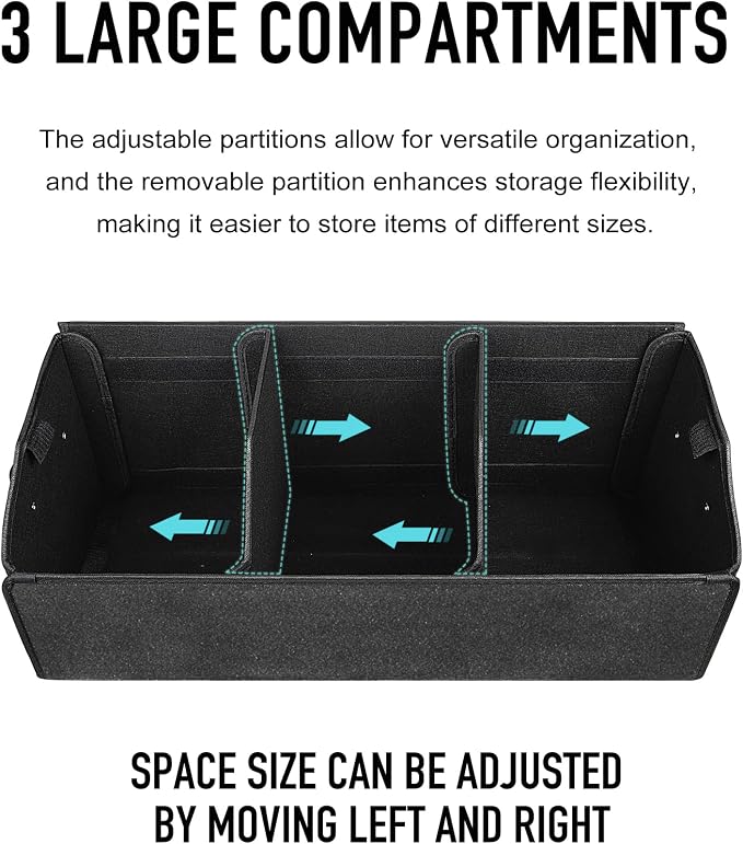 Car Organizers for Trunk for Suv Sedan, Leather Storage Box, Extra Large - Image 8