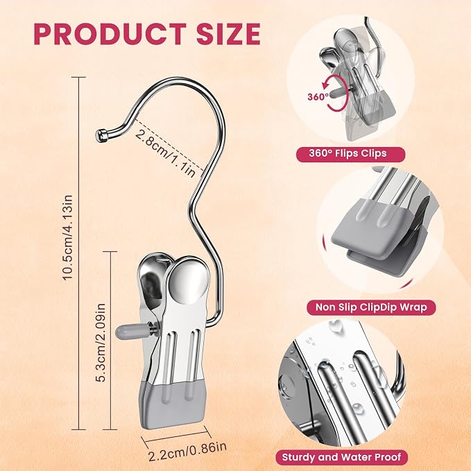 50 Pack Pants Hangers with Clip, Legging Organizer - Image 7
