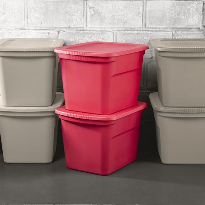 Sterilite 18 Gallon Plastic Stackable Storage Tote Container, Seasonal Home - Image 5