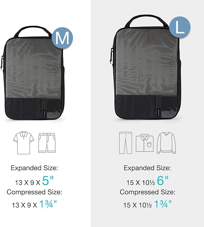 BAGSMART 6 Set /4 Set/2 Set Compression Packing Cubes - Image 2