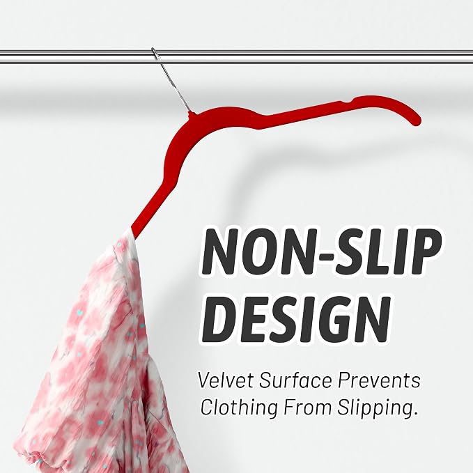 Velvet Hangers 50 Pack – Slim Non-Slip Flocked Hangers - Image 5