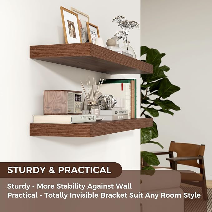 Floating Shelves for Wall, Engineered Wood Wall Shelves - Image 5