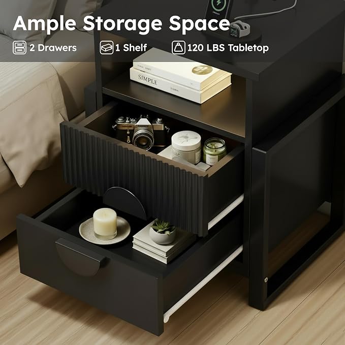Fluted Nightstand Set of 2 - Image 7