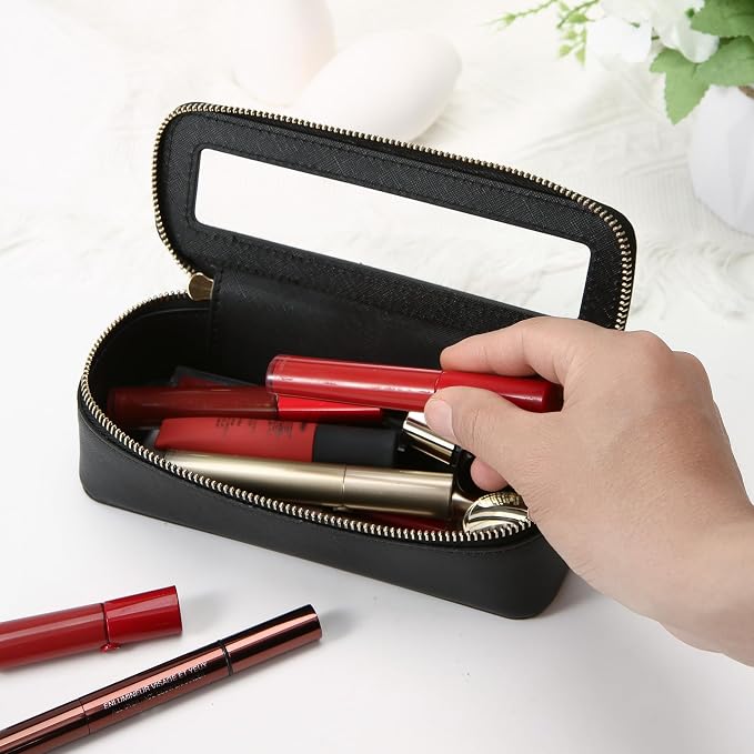 Aveniee Clear Makeup Brush Bag, Slim Cosmetic Brush Holder, Small Toiletry Bag - Image 6