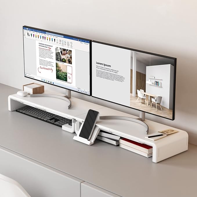 Monitor Stand Riser, Klearlook Foldable Computer Monitor Riser, Height - Image 3