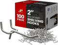 100 Pack PEG Board Pegboard Shelving Hooks 2" Length Wholesale Lot by FactorDuty