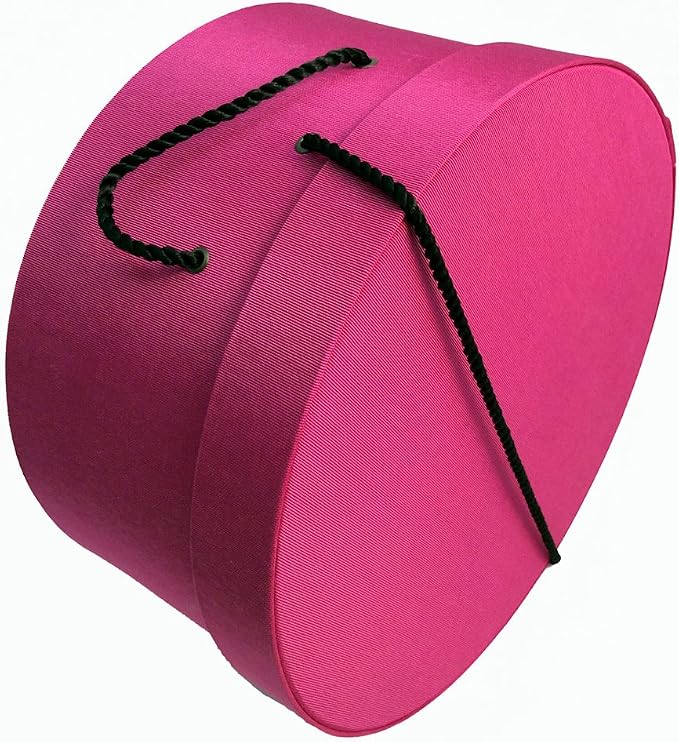Sarah's Hat Boxes Classic Cerise Hat Box – 11" x 5.5" Handmade in USA – - Image 3