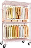P1 Rolling Closets with Wheels and Shelves, Portable Closet Wardrobe by UlifHome