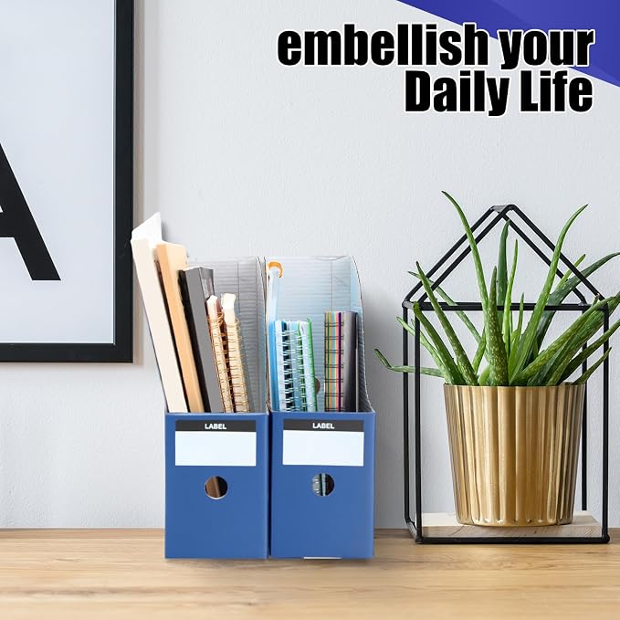 Thenshop 24 Pcs Cardboard Magazine File Holders Magazine Book Bin Box - Image 5