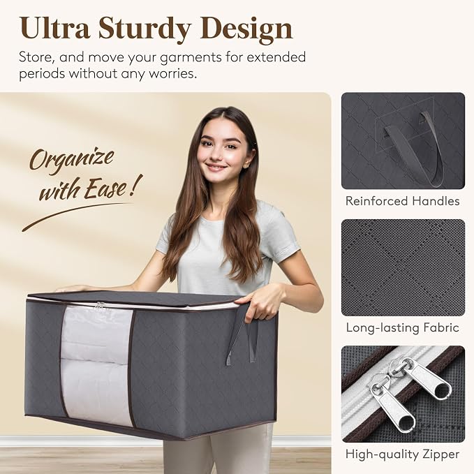 Lifewit 8 Pack Foldable Clothes Storage Bins - Image 4
