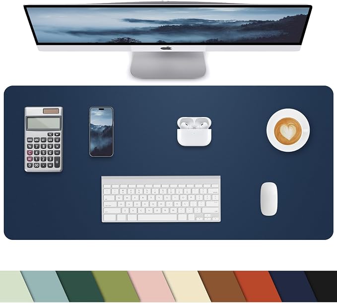 Pu Leather Desk Protector & Writing Pad, Non-Slip Laptop Mat by cebowa