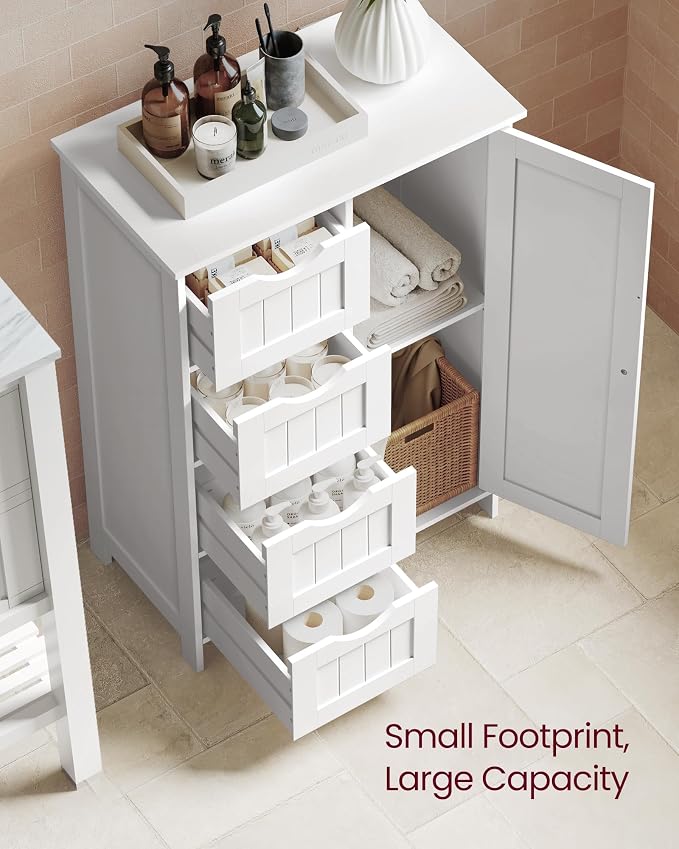 VASAGLE Storage Cabinet with Drawers, Freestanding Floor Cabinet with Door - Image 4
